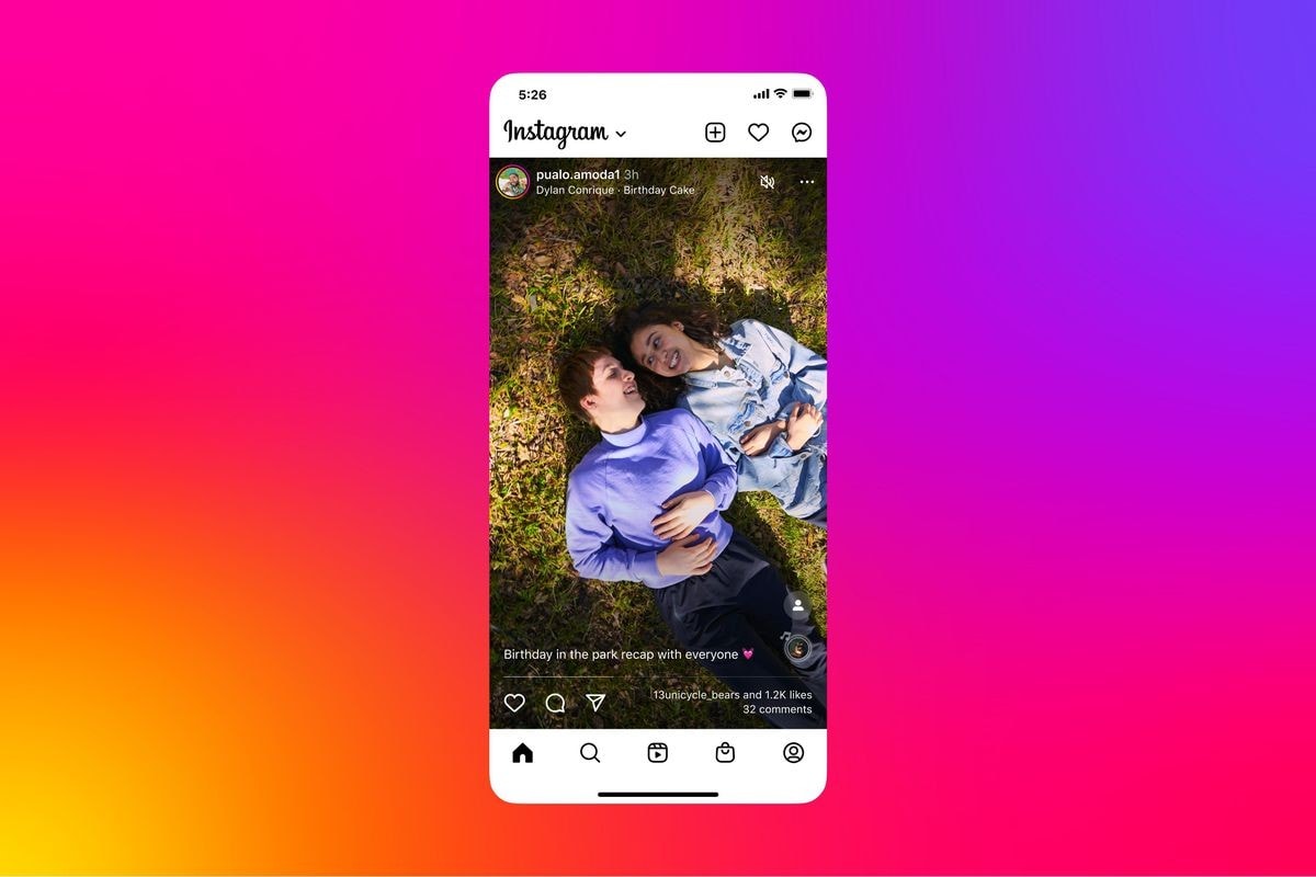 Instagram Testing TikTok-Like Full Screen Home Feed Video 