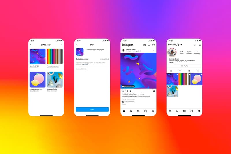 Instagram Test NFTs Meta Mark Zuckerberg 