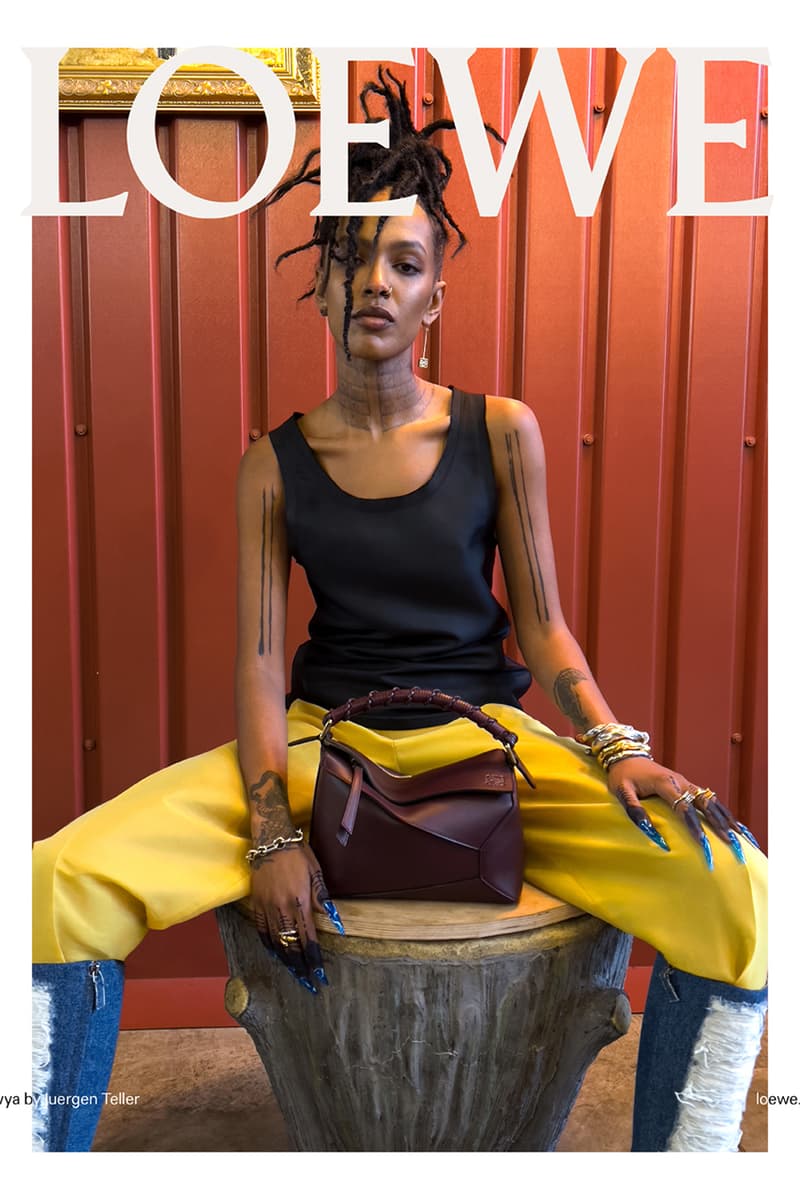 loewe pre-fall 2022 campaign kaia gerber anthony hopkins caroline polachek lynda benglis caroline polachek