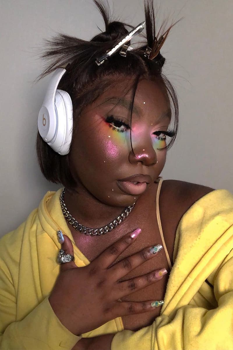 Tiktok rainbow under eye trend fenty beauty laura mercier 