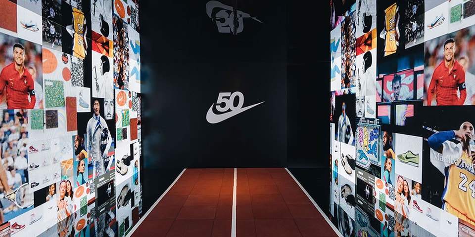 position format road Nike at 50' Anniversary Exhibition in Hong Kong | HYPEBAE
