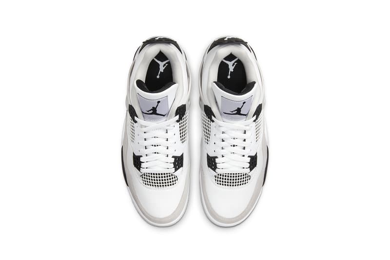 Nike Air Jordan 4 White and Black Sneakers Footwear Shoes Kicks 