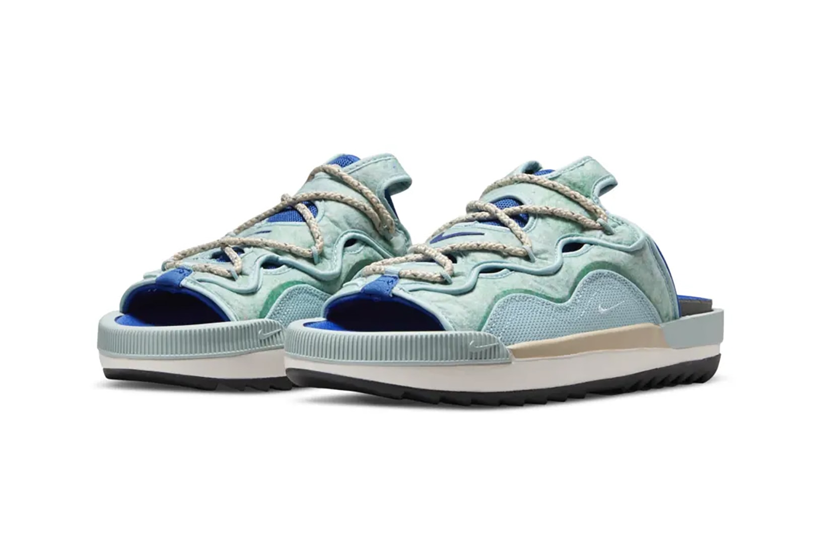Nike Offline 2.0 Dark Marina Blue Phantom Blue Aqua Green Slides Footwear 