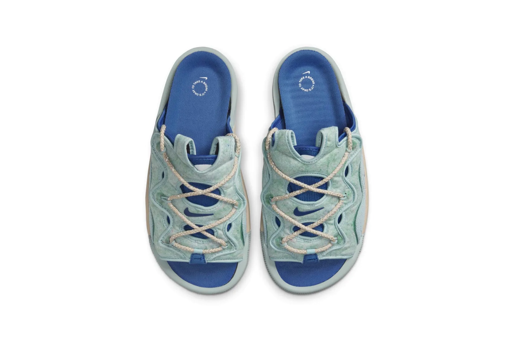 Nike Offline 2.0 Dark Marina Blue Phantom Blue Aqua Green Slides Footwear 