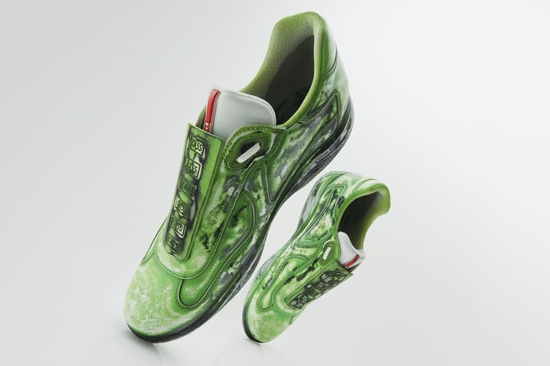 Prada Cassius Hirst America's Cup Linea Rossa Sneakers ATT4CK, D3CAY, SUST4IN, REL3ASE Info