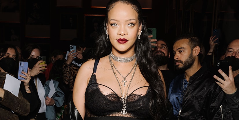 Rihanna in See-Through Miu Miu Set for Date Night