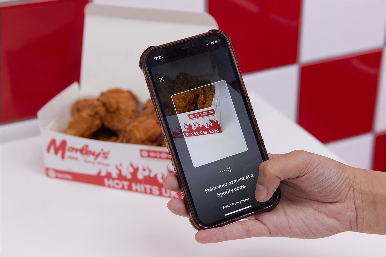 Spotify Hot Hits UK Streaming Platform Morleys Chicken Shop Spicy Wings Boxes