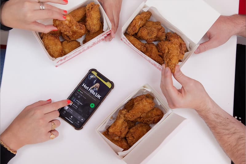 Spotify Hot Hits UK Streaming Platform Morleys Chicken Shop Spicy Wings Boxes