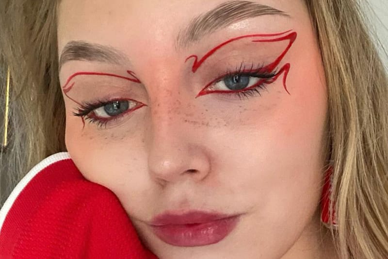 6 Best Red Eyeliner Looks To Try This Season