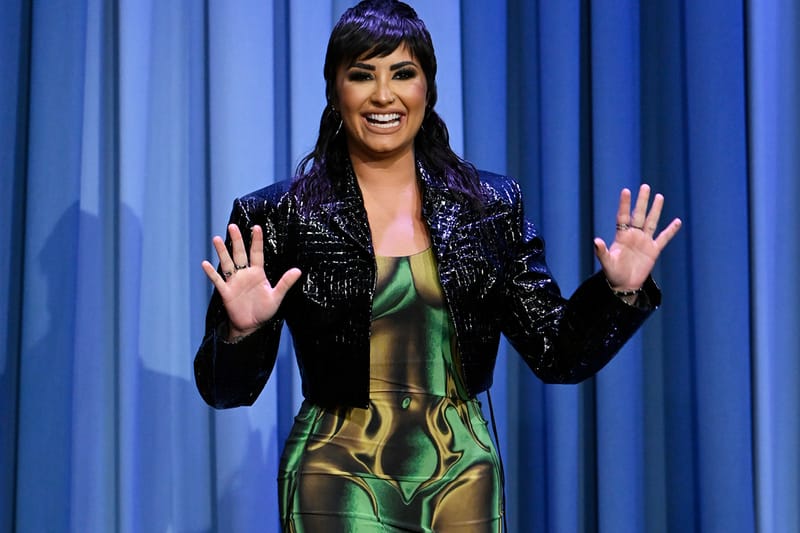 Demi Lovato Slays the "Naked Dress" Trend on 'The Tonight Show'