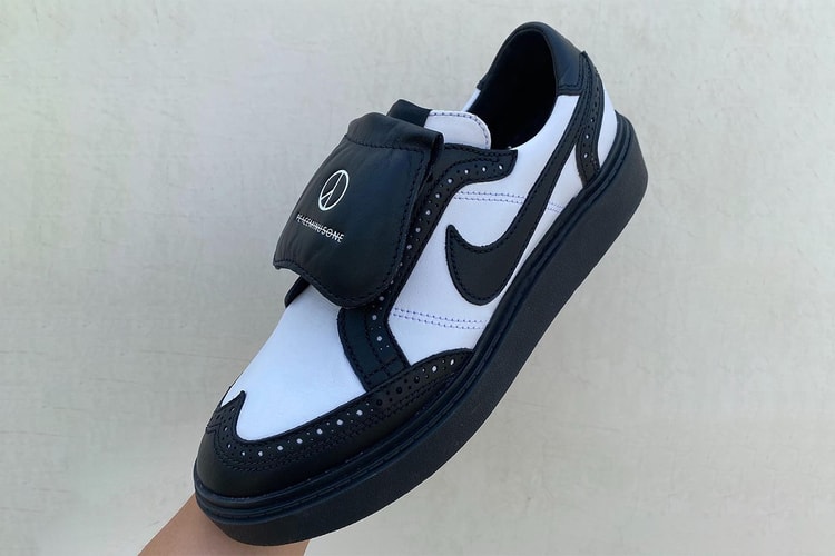 Images of G-Dragon's PEACEMINUSONE x Nike Kwondo 1 "Panda" Surface