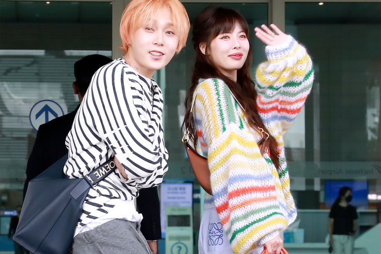 HyunA and DAWN Spotted at Airport Ahead of Loewe's Upcoming Show in Paris