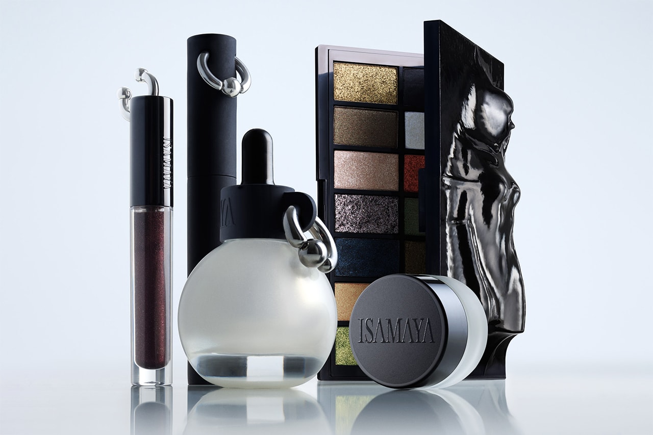 isamaya ffrench beauty brand makeup collection industrial limited-edition t-shirts jewelry mascara lip plumping serum