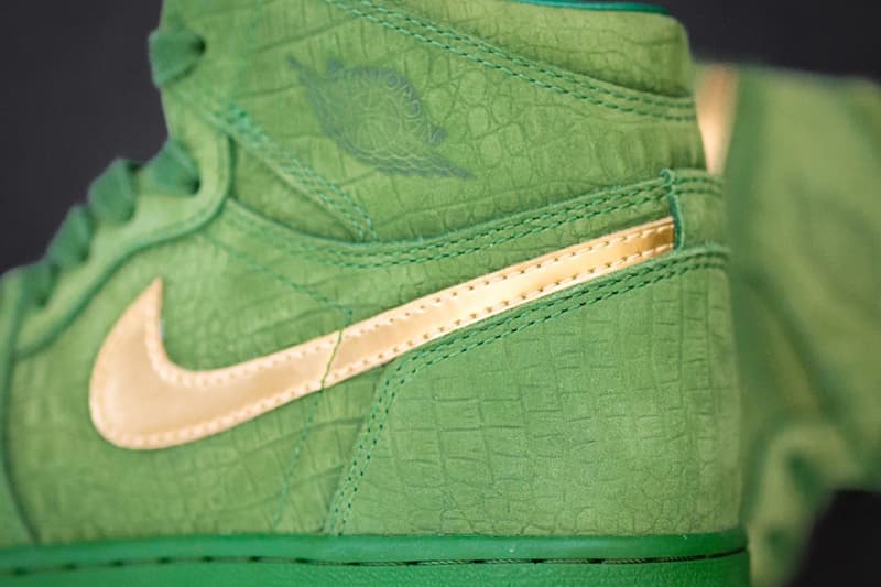 Air Jordan 1 PE Green Croc Metallic Gold Jasmine Jordan