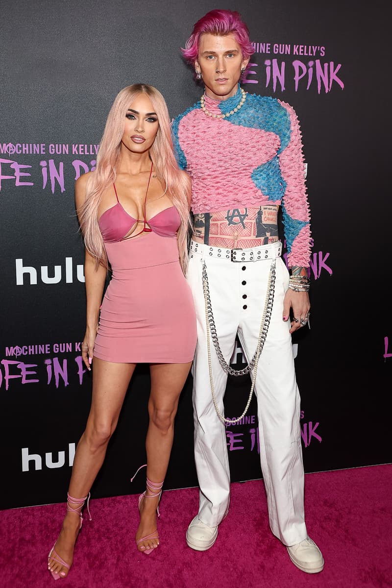 megan fox machine gun kelly pink hair outfits life in pink hulu documentary 