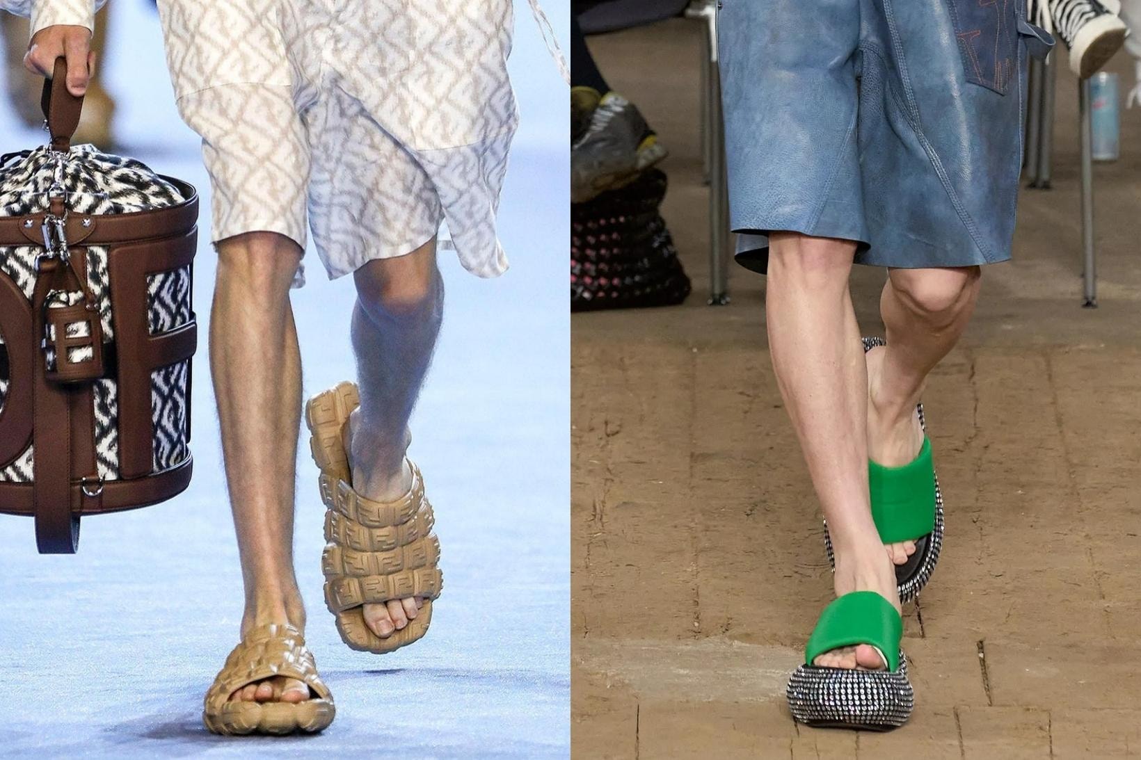 Louis Vuitton Mens Sandals 2023 Ss, Orange, 7