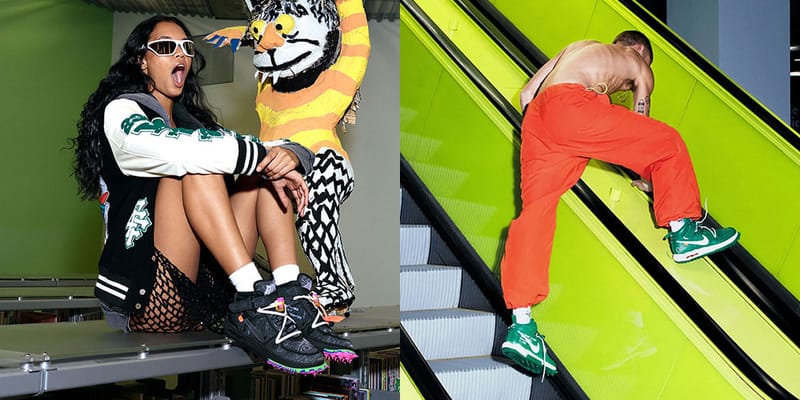 off white green air force 1