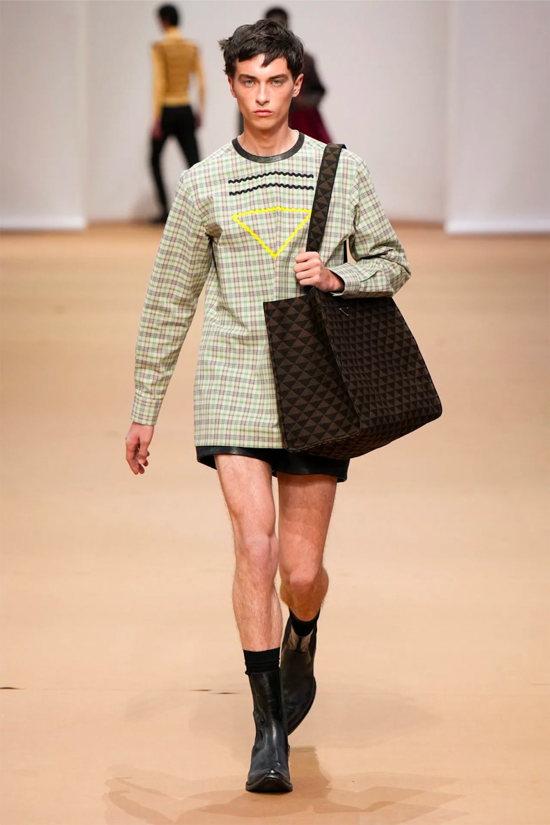 prada spring summer 2023 menswear collection runway show milan fashion week miuccia raf simons