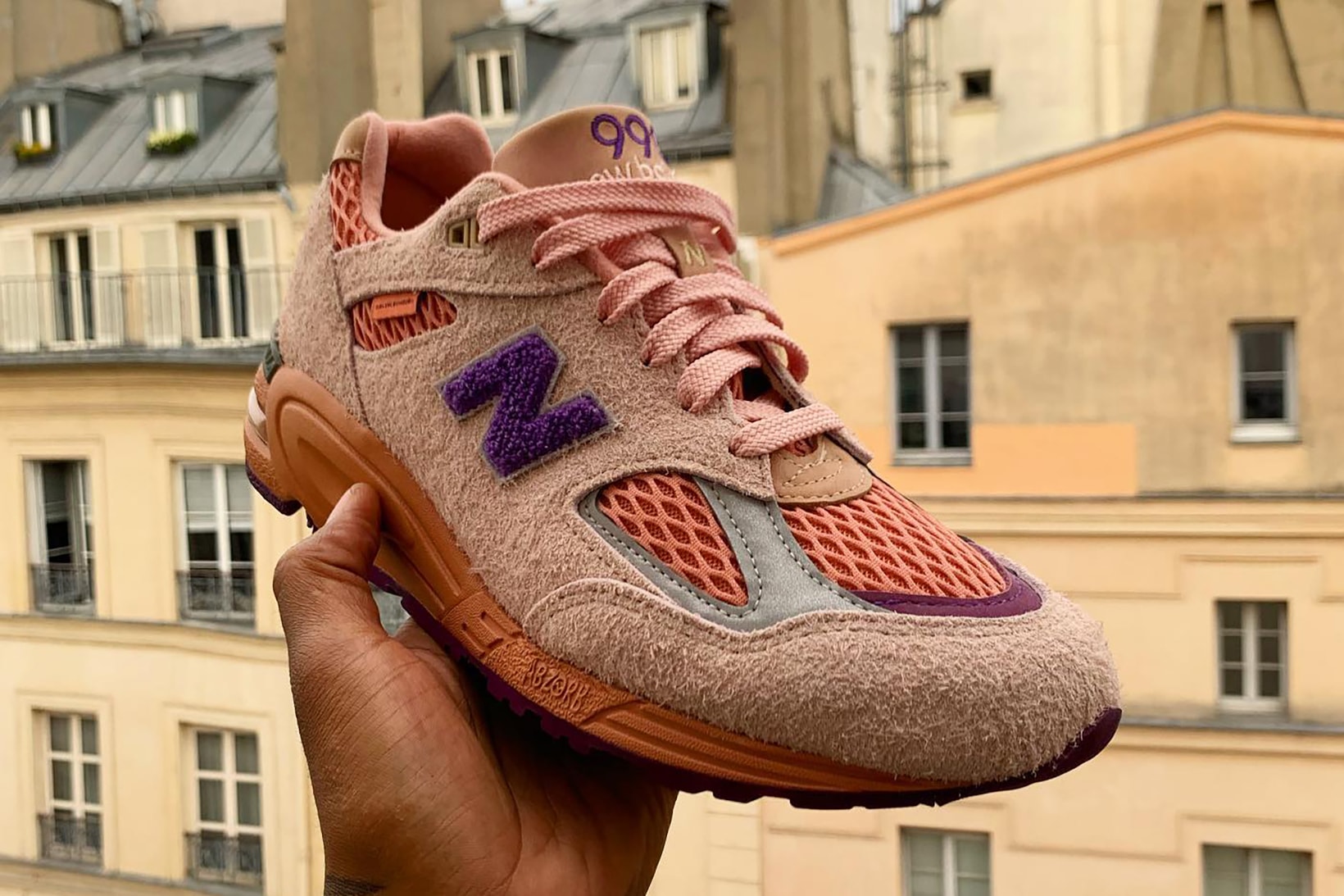 Salehe Bembury New Balance 990v2 Collaboration Sneakers Footwear Kicks Pink Brown Purple
