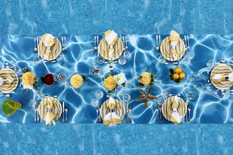 These Swimming Pool-Inspired Tablecloths Will Up Your Summer Picnic Game