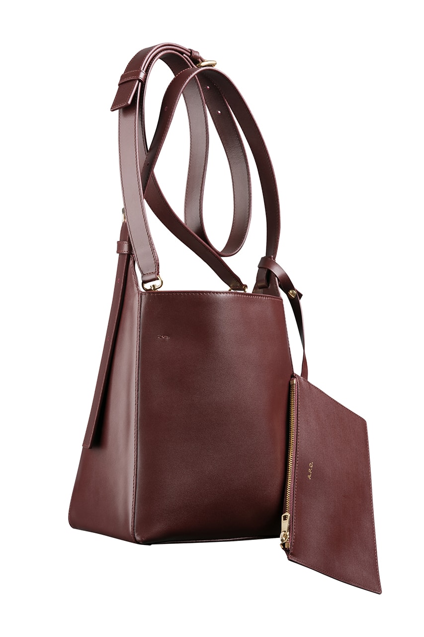 Virginie Leather Shoulder Bag in Brown - A P C