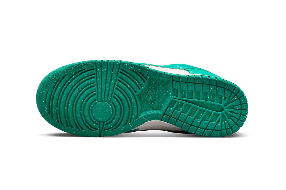 Custom Nike Dunk Low '85 Double Swoosh' Light Grey/Blue-Green - SoleSnk