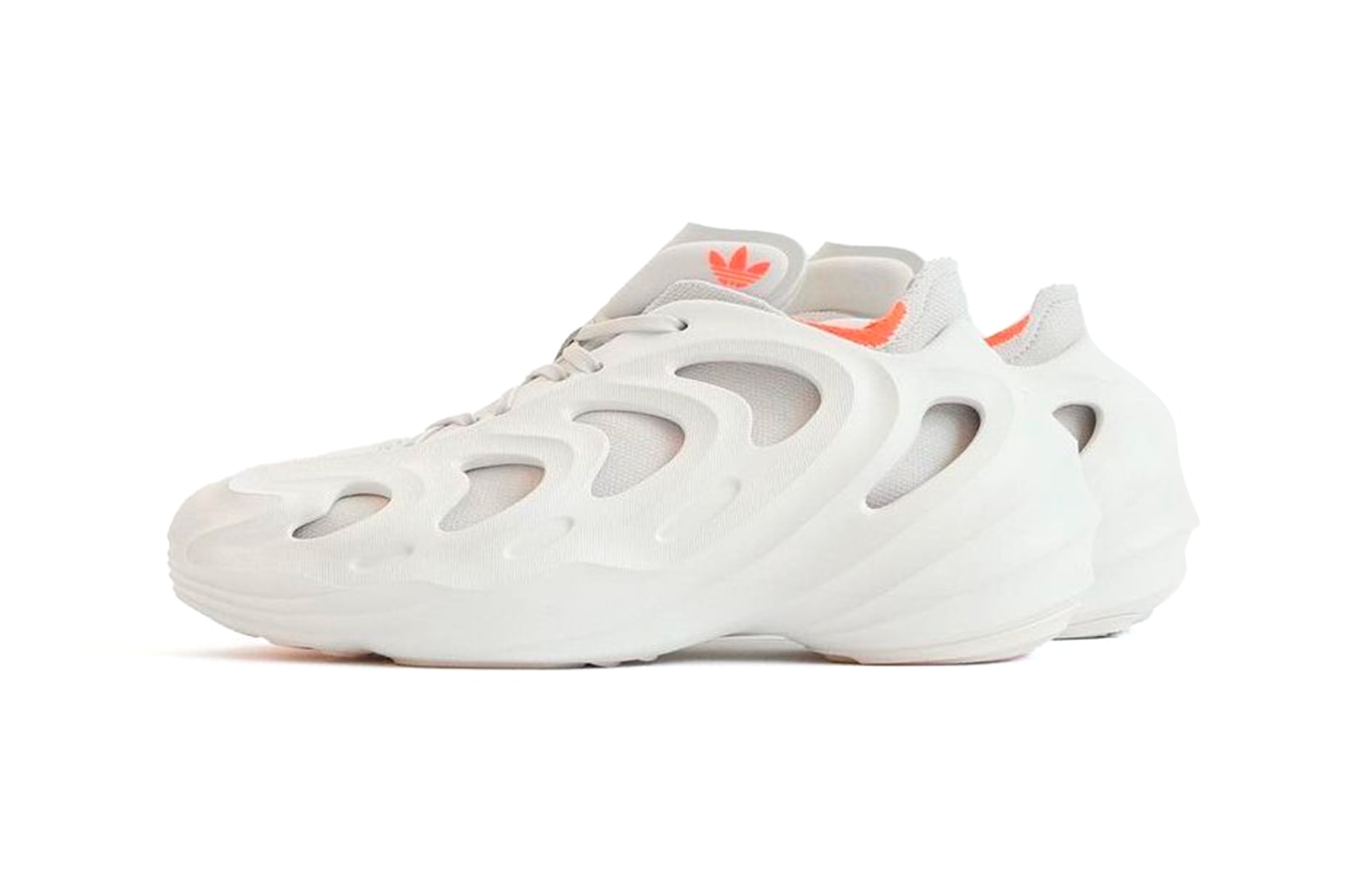 Adidas Originals Adifom Q Trainers In Off White With Orange