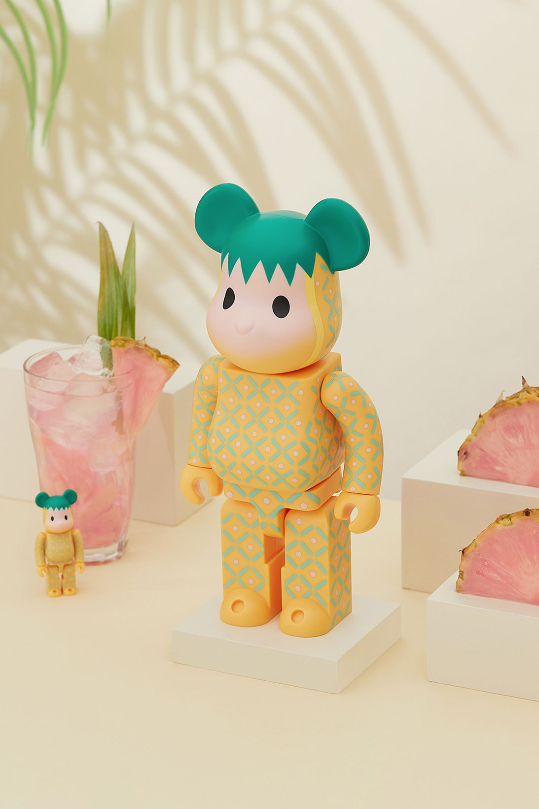 CLOT Medicom Toy Bearkbrick "Pink Pineapple" Summer Fruits Collaboration Release Info