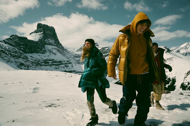 cole sprouse canada goose fall/winter 2022 campaign live in the open jackets outerwear hoodies crewnecks boots
