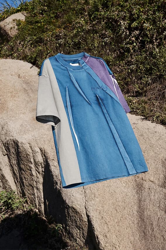 feng chen wang "Re-Work.2" Capsule Collection denim upcycled skirts hoodies t-shirts