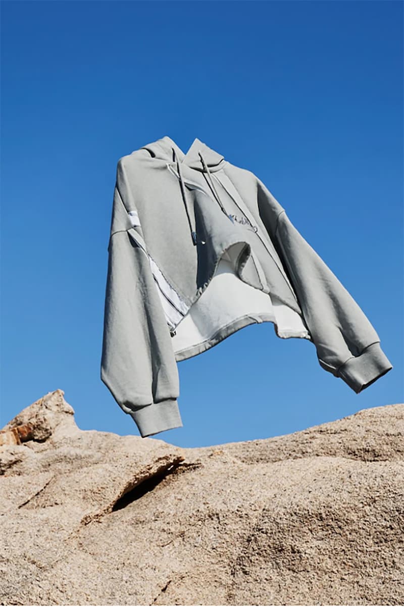 feng chen wang "Re-Work.2" Capsule Collection denim upcycled skirts hoodies t-shirts