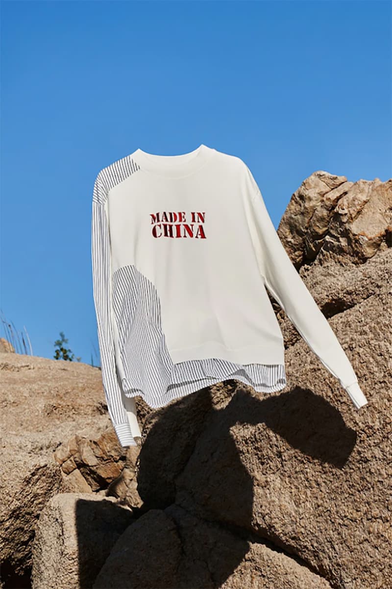 feng chen wang "Re-Work.2" Capsule Collection denim upcycled skirts hoodies t-shirts