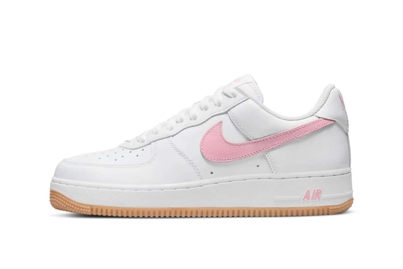 nike air force ones pink and white