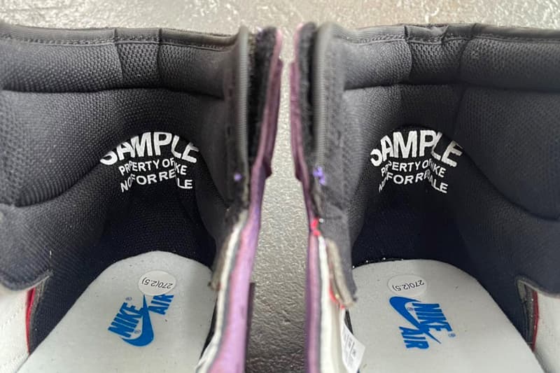 Travis Scott Air jordan 1 Chicago Purple Black Sample Release Info