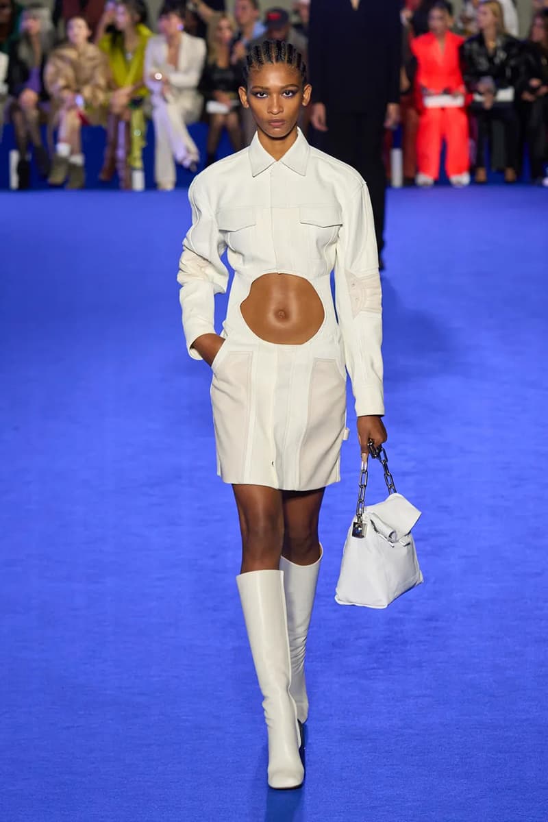 Off-White™'s Spring 2023 Ready-to-Wear collection virgil abloh denim dresses masks suits skirts