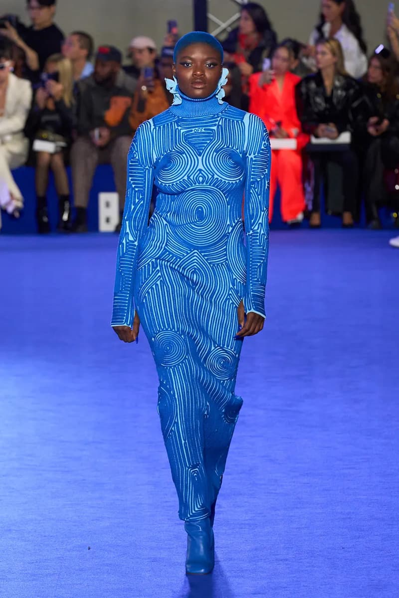 Off-White™'s Spring 2023 Ready-to-Wear collection virgil abloh denim dresses masks suits skirts