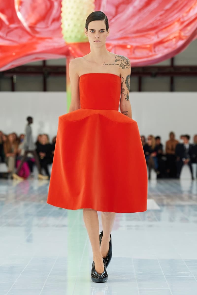 loewe paris fashion week runway dresses tops trousers