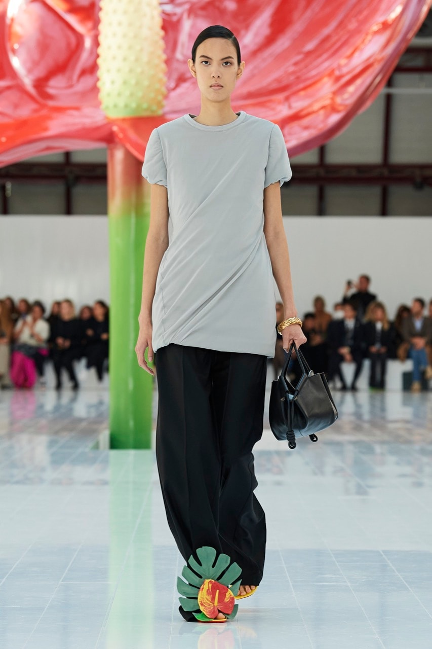 loewe paris fashion week runway dresses tops trousers