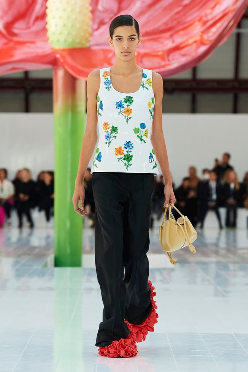 loewe paris fashion week runway dresses tops trousers