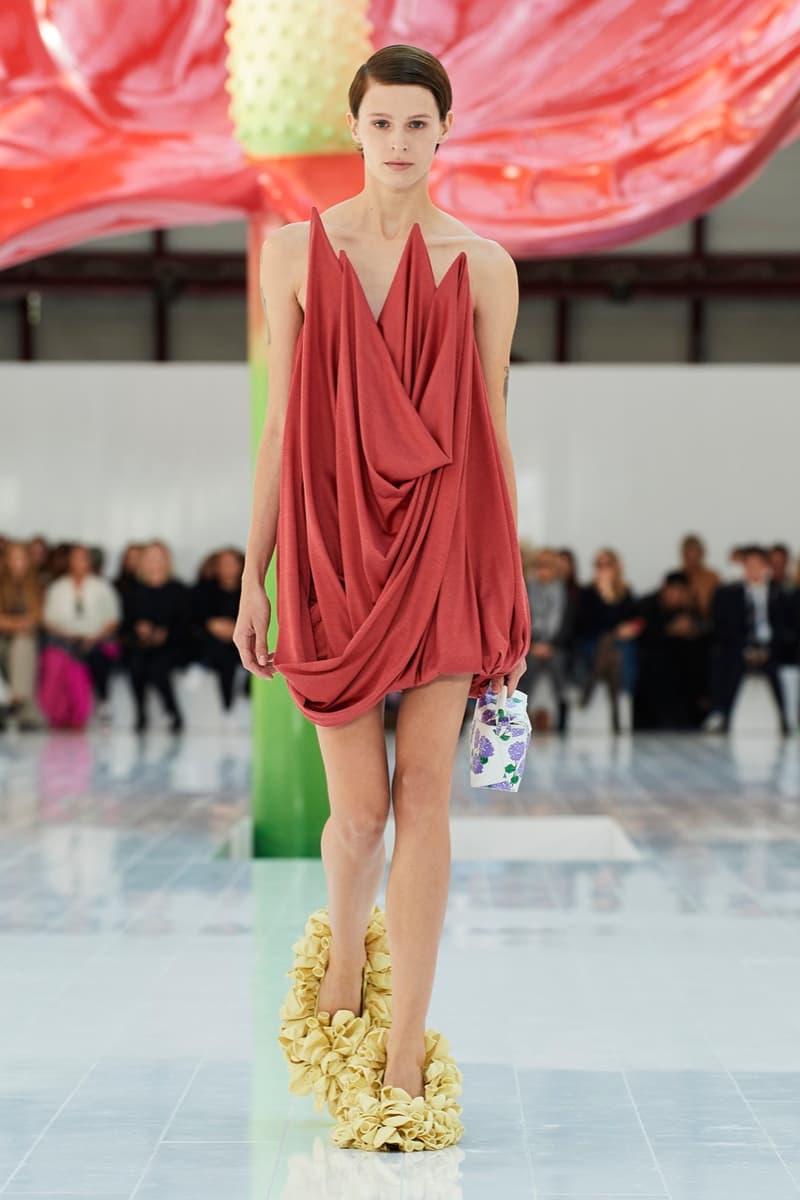 loewe paris fashion week runway dresses tops trousers