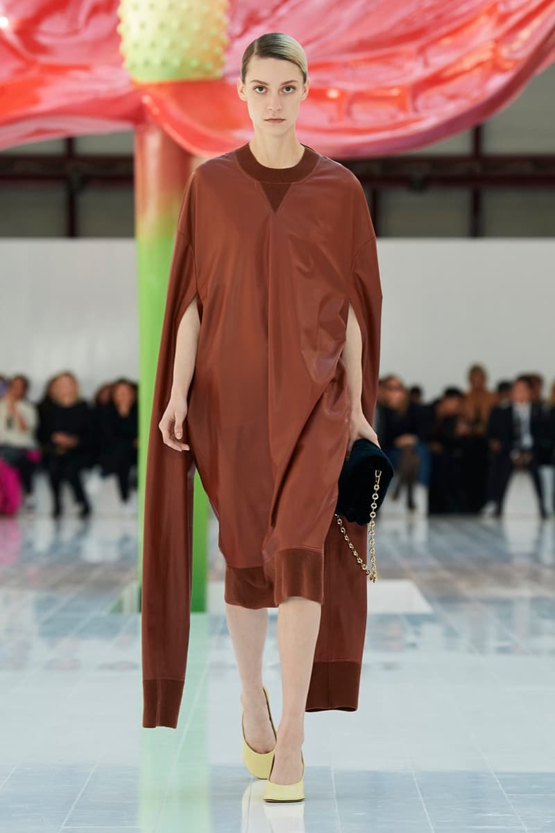 loewe paris fashion week runway dresses tops trousers