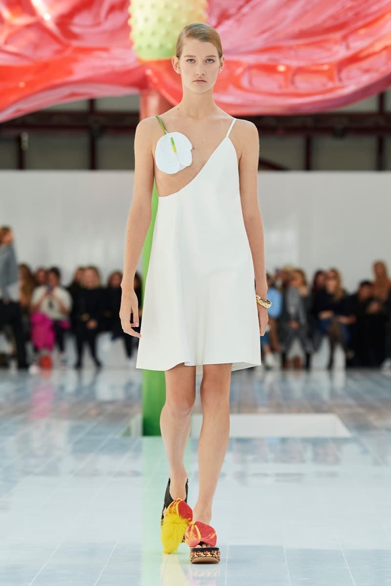 loewe paris fashion week runway dresses tops trousers