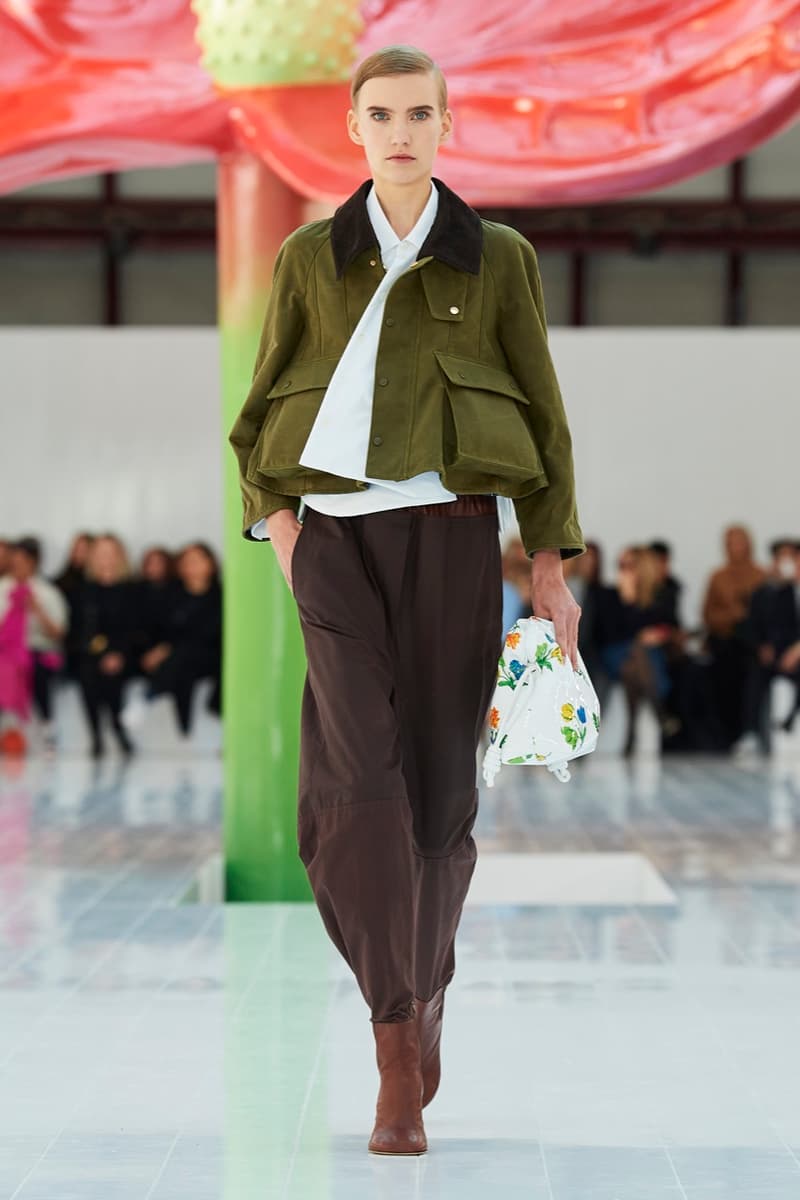 loewe paris fashion week runway dresses tops trousers