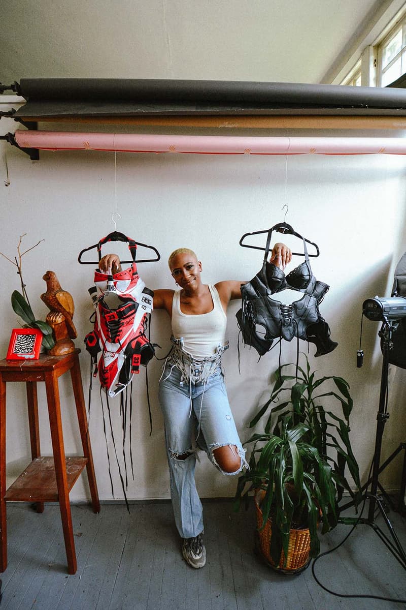 Baes With Kicks Frisk Me Good Cierra Boyd Sustainable Nike Air Jordan Corset Sustainable Upcycle