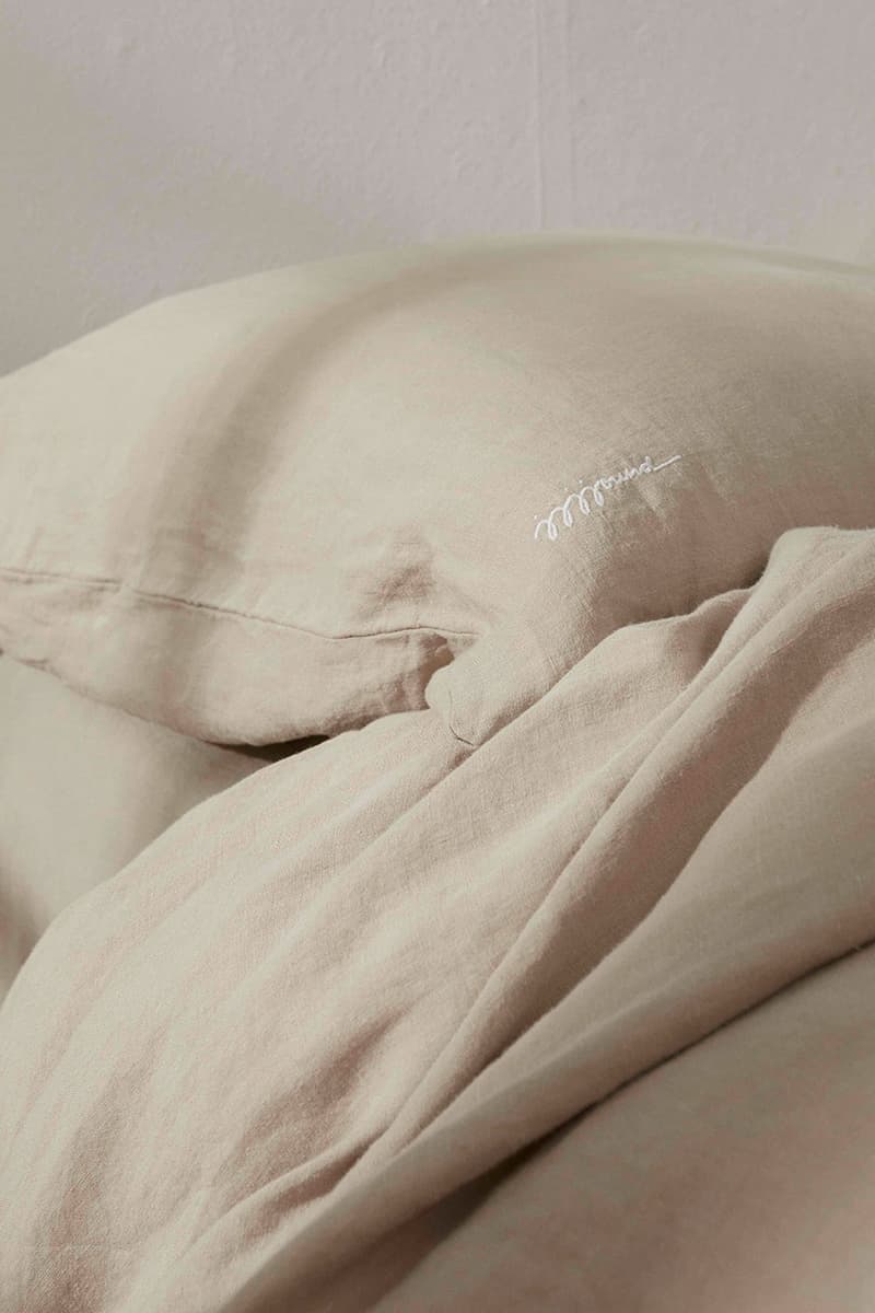 tekla bedding jjjjound collaboration duvet pillowcases taupe