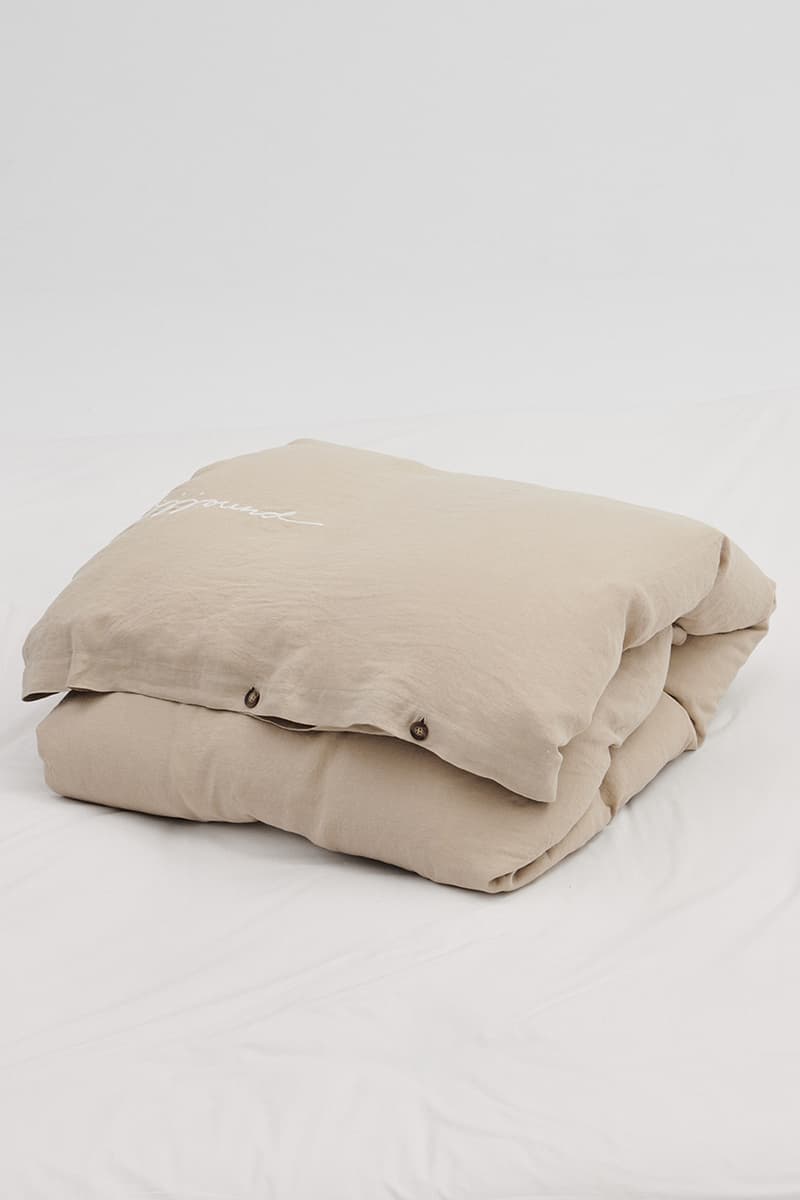 tekla bedding jjjjound collaboration duvet pillowcases taupe