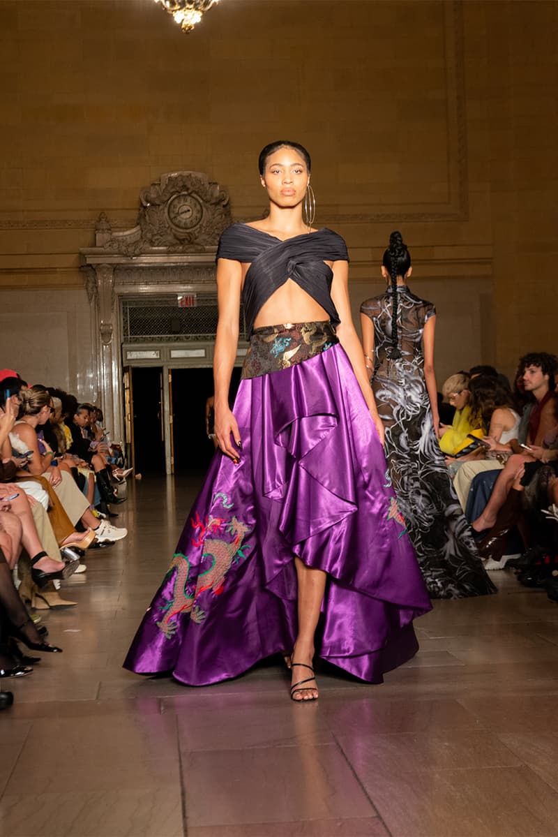 kim shui spring summer 2023 new york fashion week runway afterpay crowdsourced dress nft