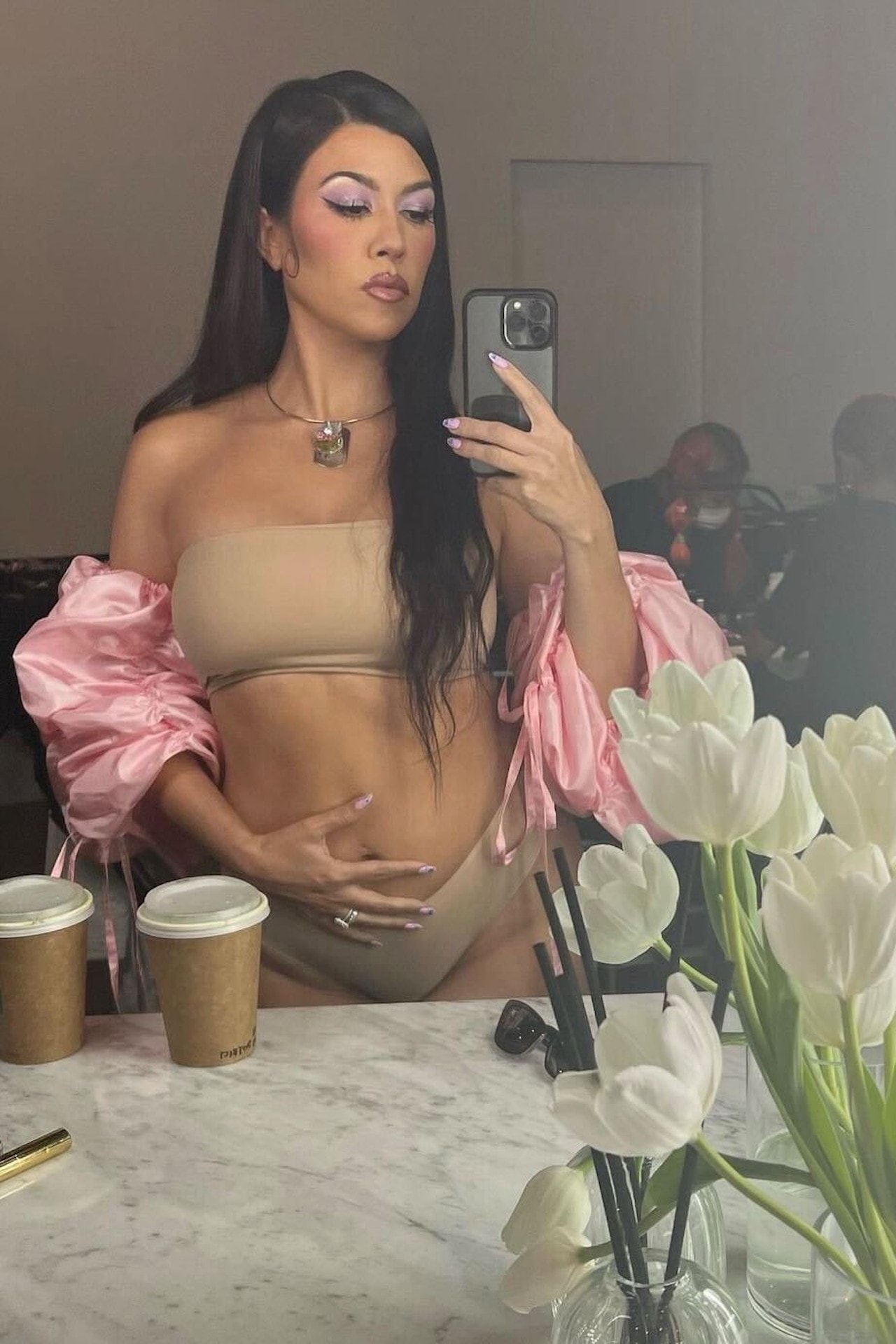 kourtney kardashian instagram pregnancy speculation rumors clapback 