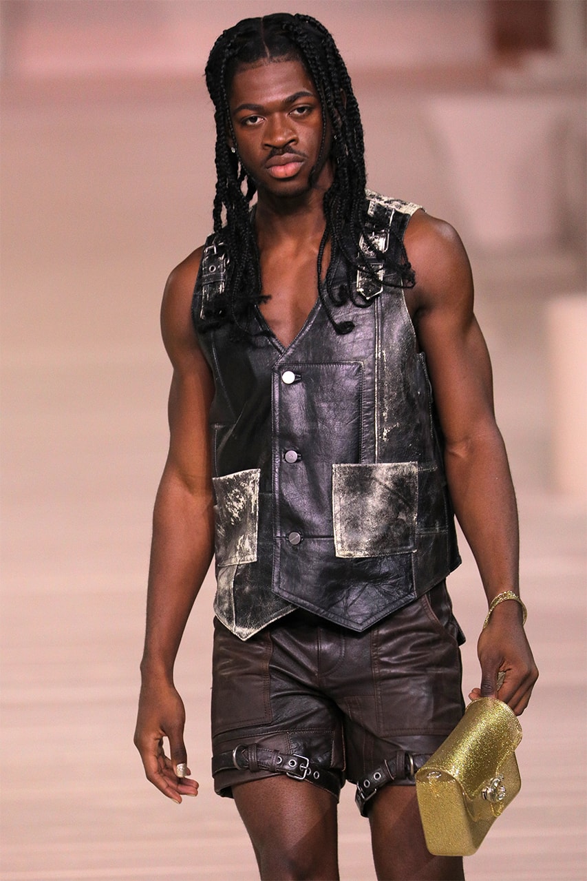 Lil Nas X braided hairstyle coach spring/summer 2023 runway collection