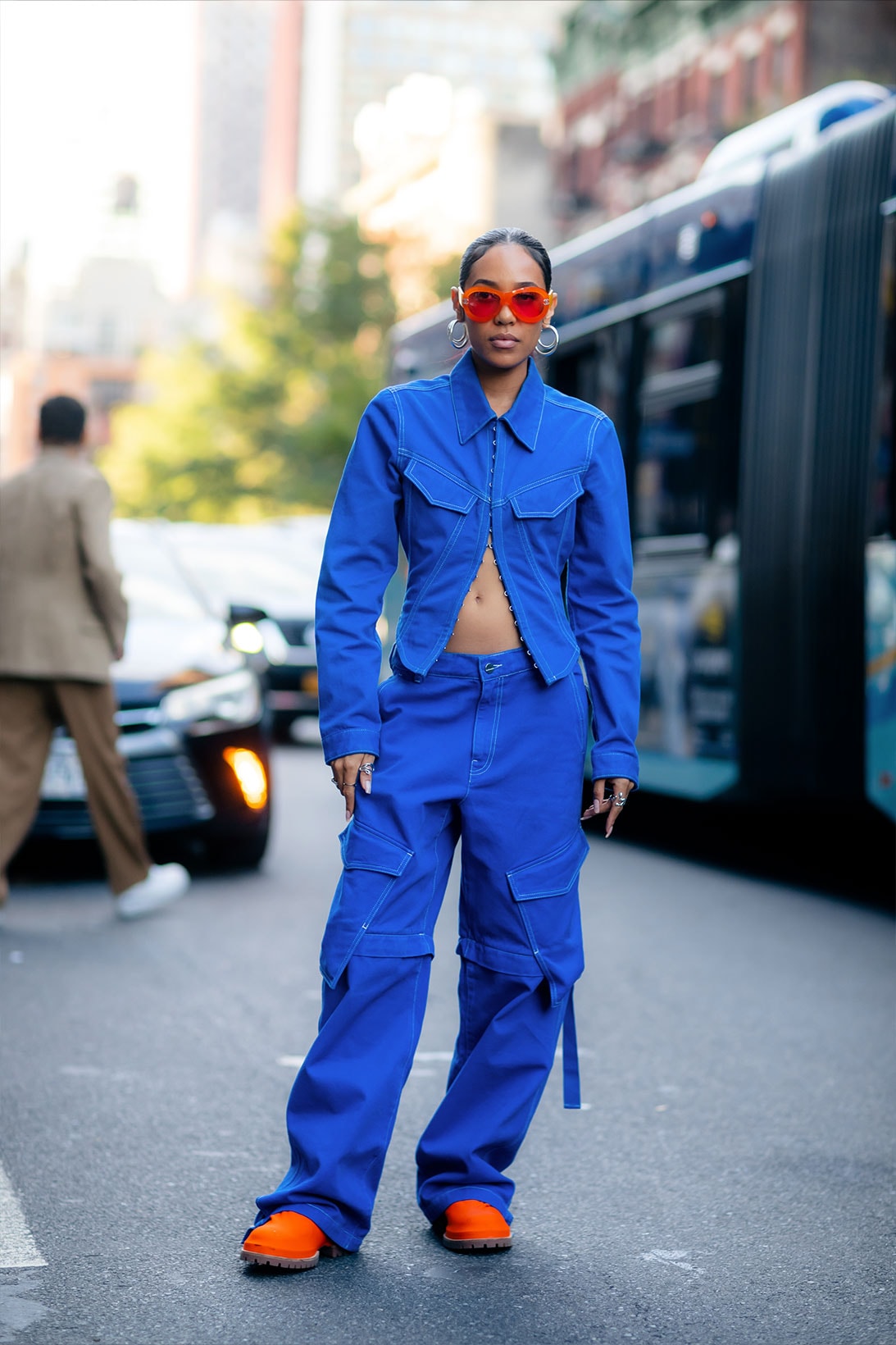 New York Fashion Week SS23 Best Street Style Outfits Images Paloma Elsesser Kris Jenner 